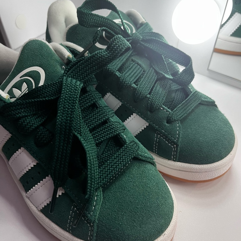 Adidas Green and White Sneakers Classic Style